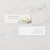 Blush Rozen Bloemen Oorbel Hoop Loop Stud Display Mini Visitekaartje (Voorkant / Achterkant)