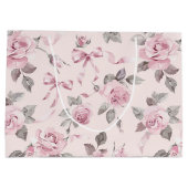  Blush Rozen & Bogen Bloemen Huwelijk Groot Cadeauzakje (Achterkant)