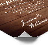 Blush Rozen Floral Unplugged Wedding Ceremony Poster (Hoek)