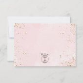 Blush Rozen & gouden accenten bruiloft RSVP Kaartje (Achterkant)