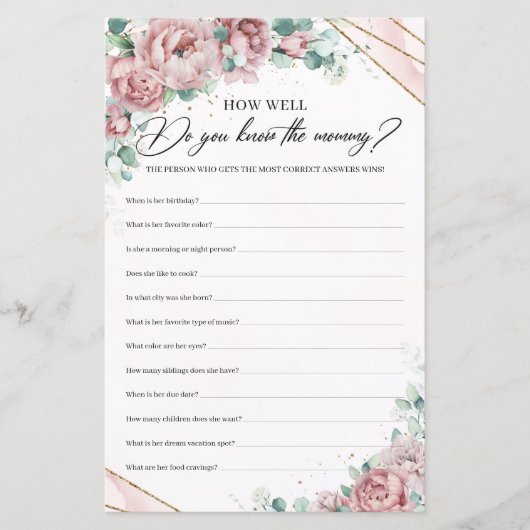 Blush rozen Hoe goed ken je de mama? (Voorkant)