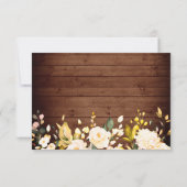 Blush Rozen Lantern Rustic Wood Weddenschap RSVP Kaartje (Achterkant)