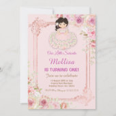 Blush Rozen Mexicaans Meisje Fiesta Verjaardag Kaart (Voorkant)