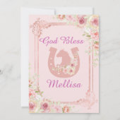 Blush Rozen Mexicaans Meisje Fiesta Verjaardag Kaart (Achterkant)