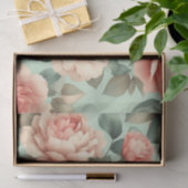 Blush Rozen Mint Groen Decoupage Tissuepapier (Geschenk)
