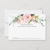 Blush Rozen & pioenen Bruid Woorden van Wijsheid K Kaart (Voorkant)