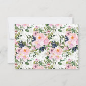 Blush Rozen & pioenen Bruid Woorden van Wijsheid K Kaart (Achterkant)