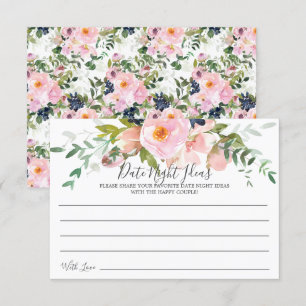 Blush Rozen & pioenen Date Night Ideeën Kaart