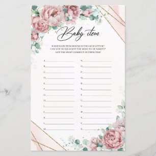 Blush rozen pony's goud lijst groen Baby