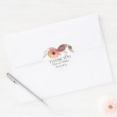 Blush Rust Bloemenbruiloft Hart Sticker (Envelop)