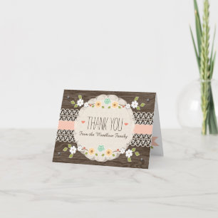 BLUSH RUSTIC FLORAL BOHO BABY SHOWER BEDANKT