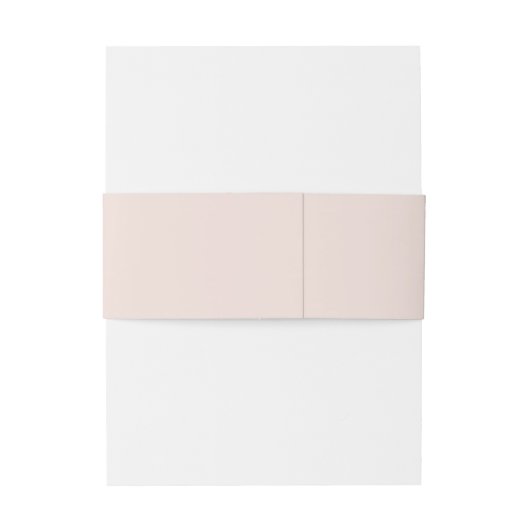 Blush rustiek Monogram krans uitnodiging buik band Uitnodigingen Wikkel (Achterkant Voorbeeld)