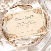 Blush Sage Floral Garden Diapper Raffle Informatiekaartje