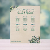 Blush Sage Floral Wedding Seating Chart (Neutre)