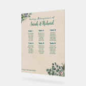 Blush Sage Floral Wedding Seating Chart Acryl Bord (Hoek)