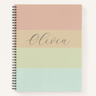 Blush Sage Gradiënt Olivia Naam Notitieboek