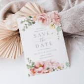Blush & Sage Groen Divine Elegantie Bruiloft Save The Date