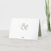 Blush Sage Monogram Weddenfoto Bedankkaart (Achterkant)