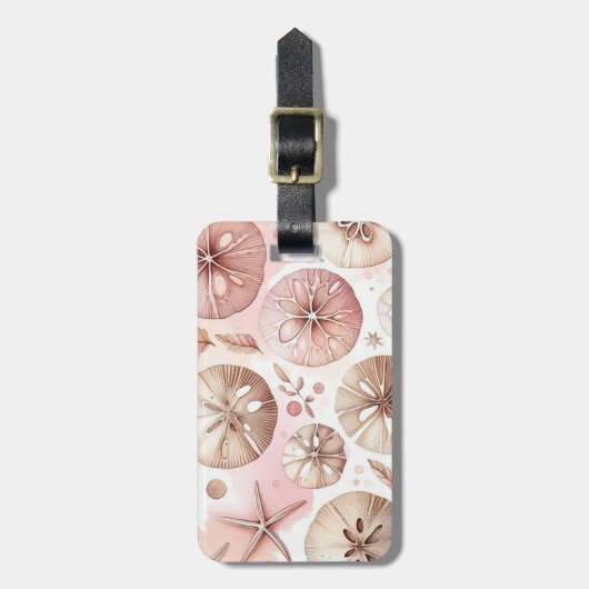 Blush Sand Dollars Star Fish Bagagelabel (Voorkant verticaal)