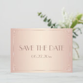 Blush Save The Date Kaart Vintage (Staand voorkant)