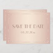 Blush Save The Date Kaart Vintage (Voorkant / Achterkant)