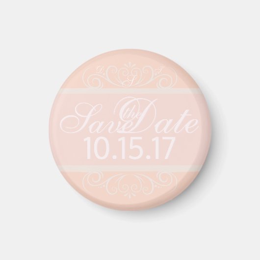 Blush Save the Date Magnet Magneet (Voorkant)