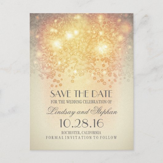 Blush Shimmer Elegant Sla de datum briefkaarten (Voorkant)