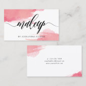 Blush Smudges - Calligrafie Makeup Artist Visitekaartje (Voorkant / Achterkant)