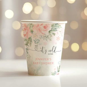 Blush sneeuwvlokken Baby de koude buitenkant Papieren Bekers
