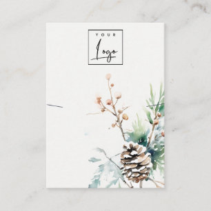 Blush Snow Winter Berries Logo Ketting Houder Visitekaartje