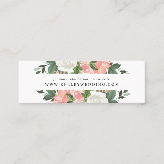 Blush Spring Floral | Cartes de site web de mariag (Devant)