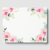  Blush Spring Floral Waterverf Wedding Gastenboek (Achterkant)
