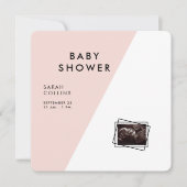 Blush Square afgerond geometrisch Baby shower Kaart (Voorkant)