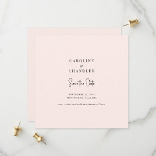 Blush Square Wedding Sla de datum op Save The Date