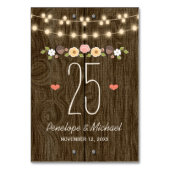 BLUSH STRING VAN LICHTEN RUSTIEKE HERFST TAFELNUMM KAART (Achterkant)