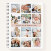 Blush Stripe Fotocollage Notitieboek (Voorkant)