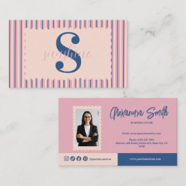 Blush Stripe Photo Boutique Branding Visitekaartje