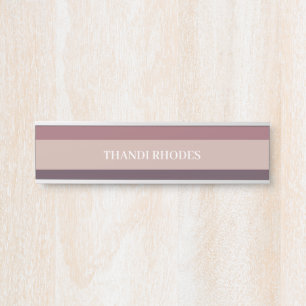 Blush stripes kleurenpalet monogram deurbordje