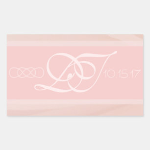 Blush strokes rechthoekige envelop Stickers