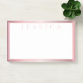 Blush & subtle Roos Ombre | JOUW NAAM Post-it® Notes (Kantoor)