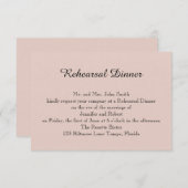 Blush Succulent Wedding Rehearsal Kaart (Voorkant / Achterkant)