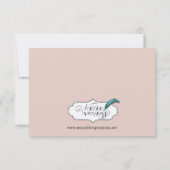 Blush Succulent Wedding Rehearsal Kaart (Achterkant)