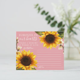 Blush Sunflower Deel een Memory Attendance-kaart