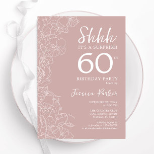 Blush Surprise 60e verjaardag Kaart