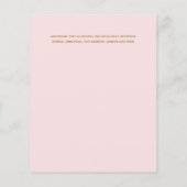 Blush SWEET 16 Moderne Elegante Budget Verjaardag (Achterkant)