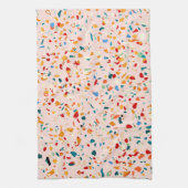 Blush Terrazzo | Roze selectieve specerijen | ABST Theedoek (Verticaal)