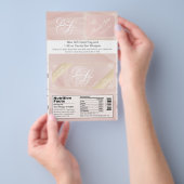 Blush Theme Snoep Bar Wrapper & Gift Kaart/Label Flyer (Hand)