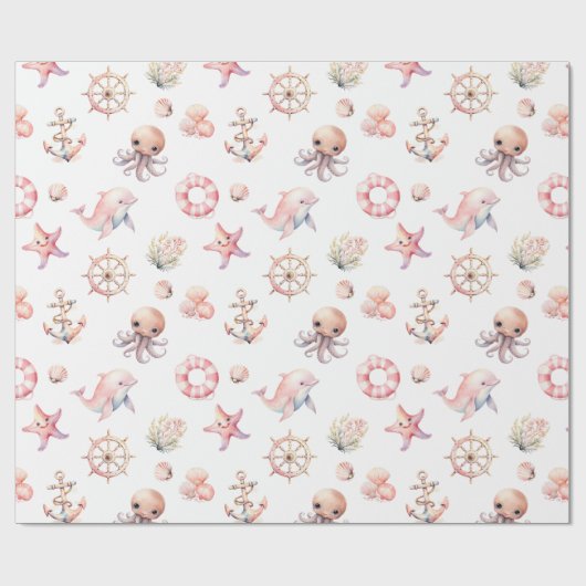 Blush Tide Treasures! Cadeaupapier (Vlak)