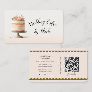Blush Tier Cake Bakery Social Media Connection QR Visitekaartje