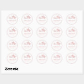 Blush Toile de Jouy Cupid Wedding Favor Stickers (Feuille)